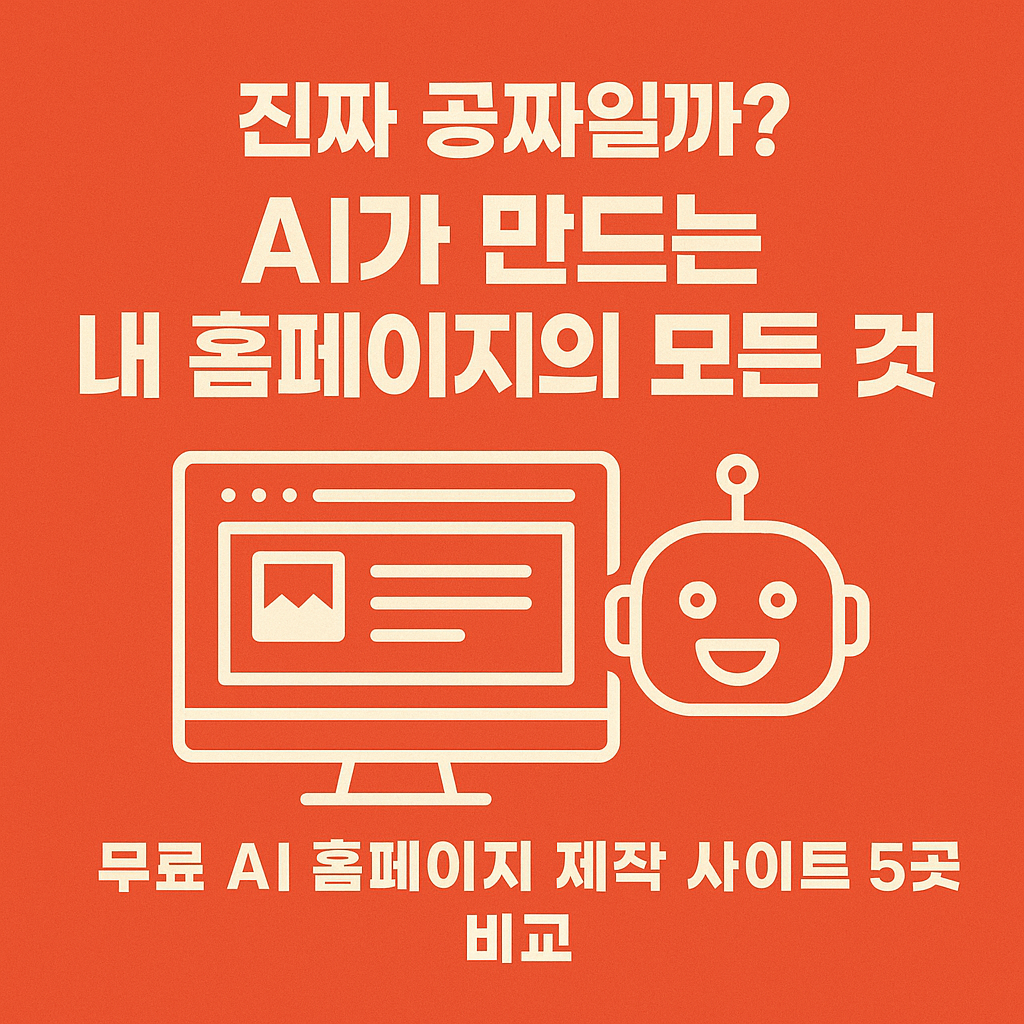 진짜 공짜일까? AI가 만드는 내 홈페이지의 모든 것｜무료 AI 홈페이지 제작 사이트 5곳 비교