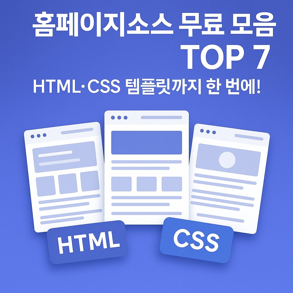 홈페이지소스 무료 모음 TOP 7 – HTML·CSS 템플릿까지 한 번에!