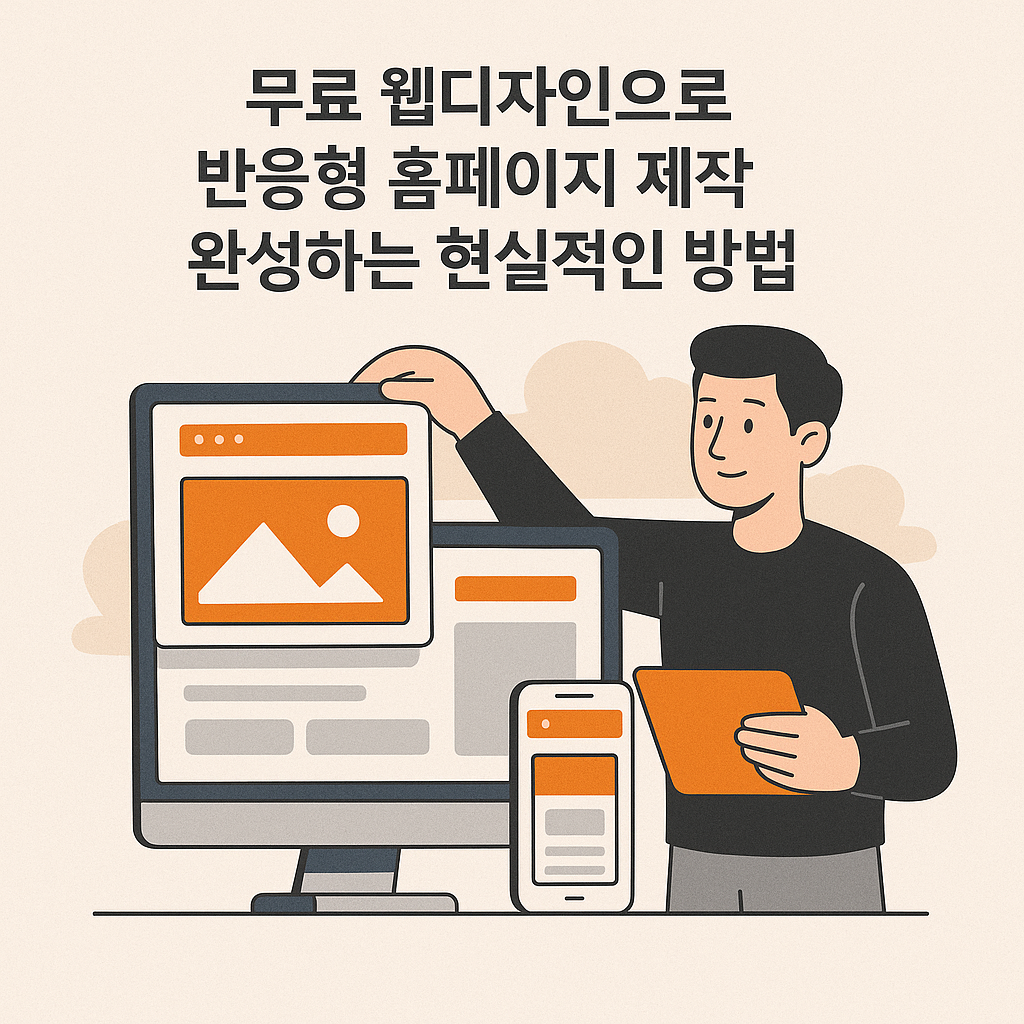 무료 웹디자인으로 반응형 홈페이지제작 완성하는 현실적인 방법