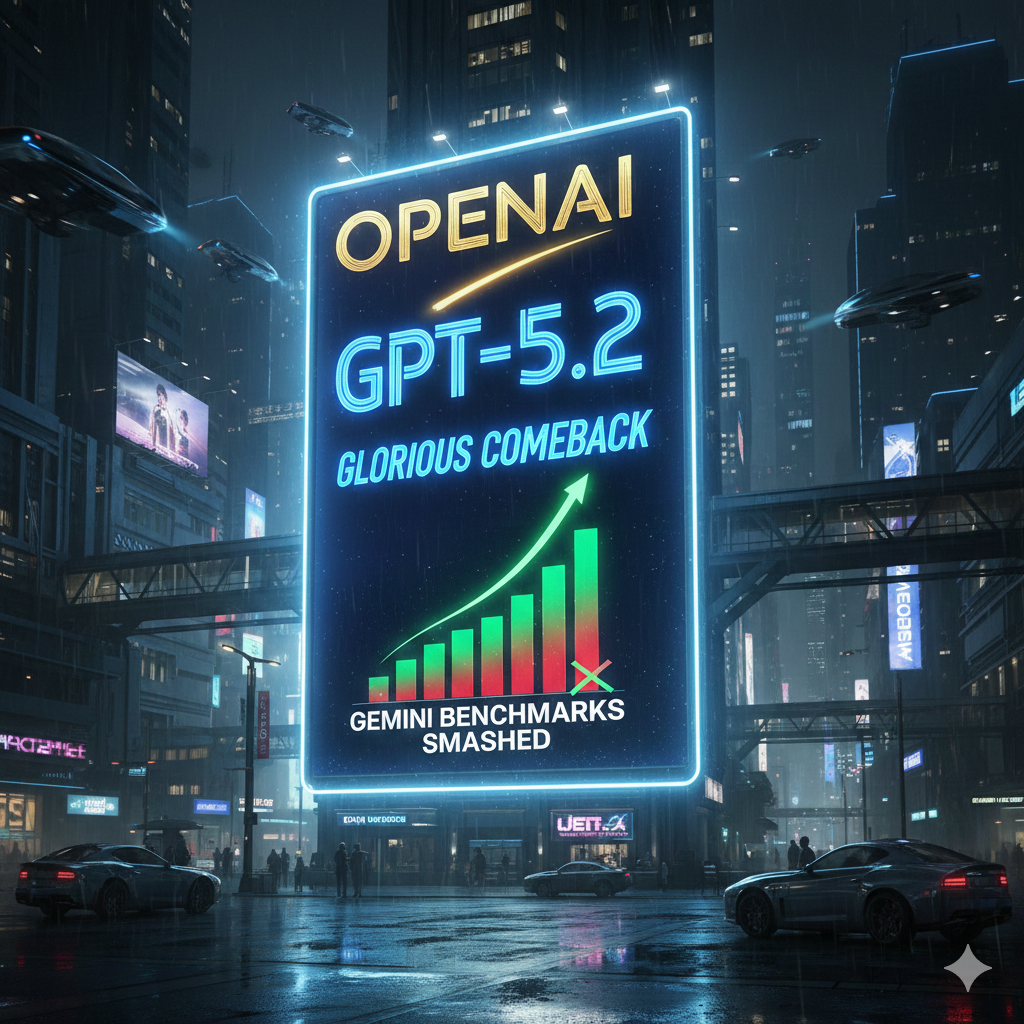 오픈AI, GPT-5.2로 화려한 컴백…제미나이 벤치마크 압도