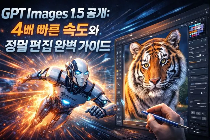 GPT Images 1.5 공개: 4배 빠른 속도와 정밀 편집 완벽 가이드
