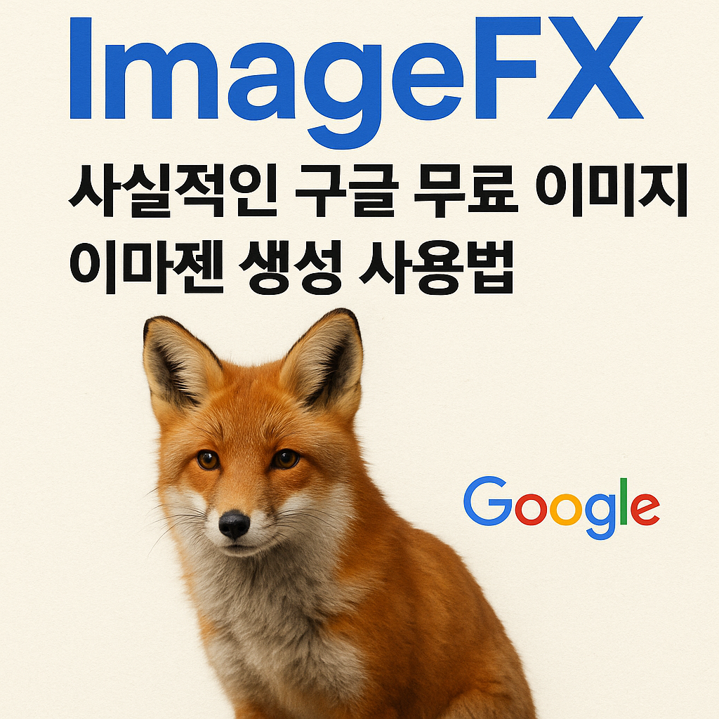 ImageFX 사실적인 구글 무료 이미지 이마젠 생성 사용법
