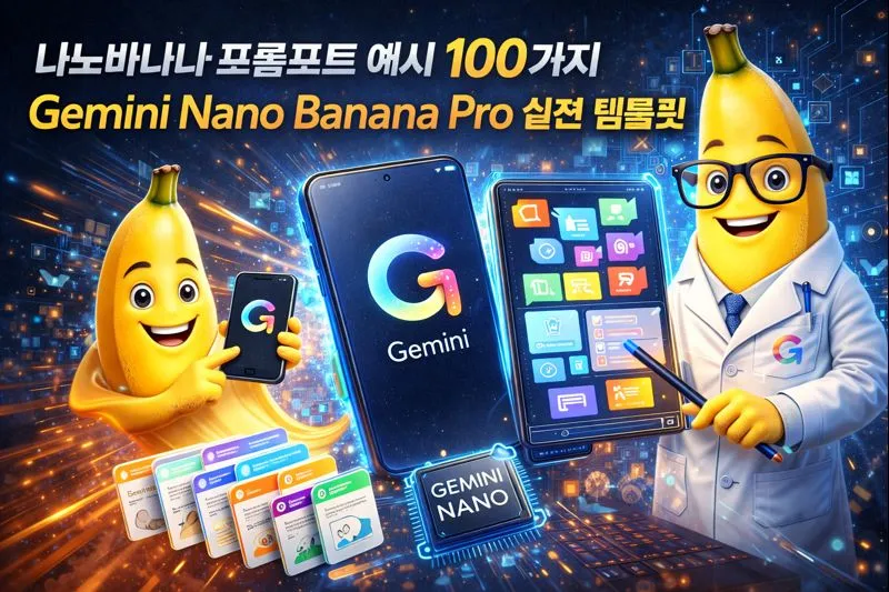 나노바나나 프롬프트 예시 100가지 | Gemini Nano Banana Pro 실전 템플릿