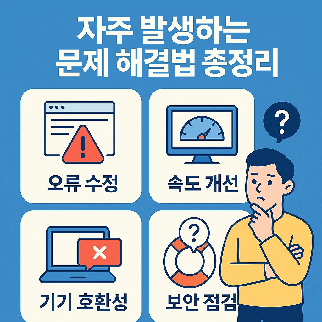 홈페이지 제작 후 자주 발생하는 문제 해결법 총정리