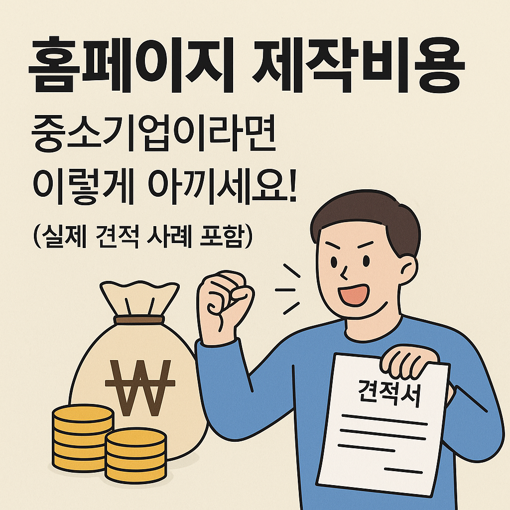 홈페이지 제작비용, 중소기업이라면 이렇게 아끼세요! (실제 견적 사례 포함)
