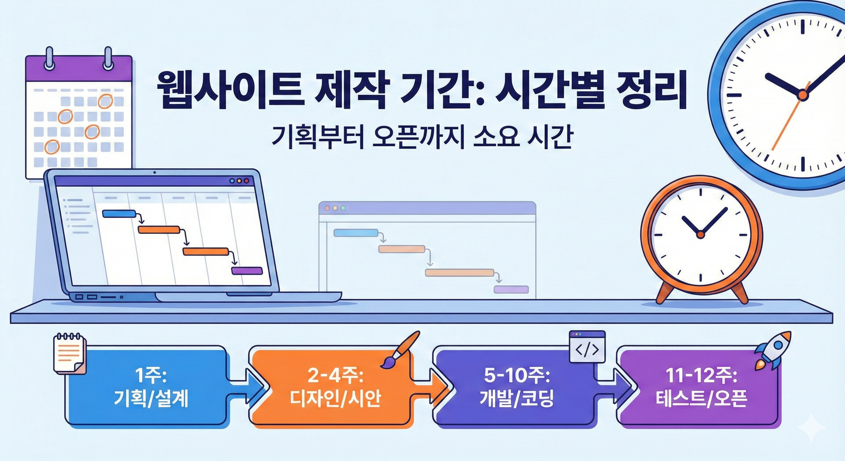 웹사이트 만드는데 얼마나 걸릴까? 시간별 소요기간 정리