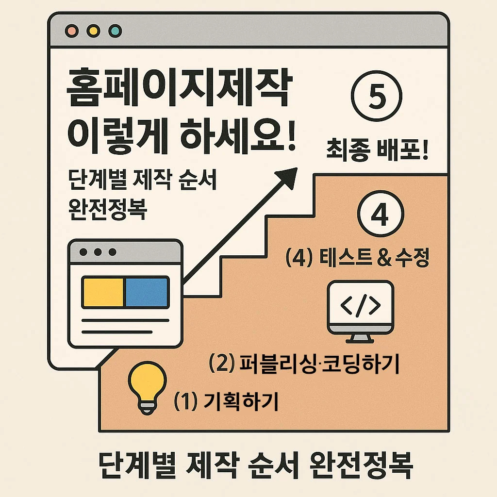 홈페이지제작 이렇게 하세요! 단계별 제작 순서 완전정복